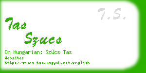 tas szucs business card
